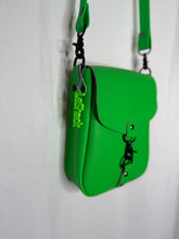 Load image into Gallery viewer, Neon Green Flap Crossbody Bag
