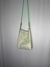 Load image into Gallery viewer, Neon Green Splatter Leather Crossbody Bag
