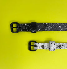 Load image into Gallery viewer, Le Belt 3/4&quot; Classic Leather Belt - Le Splat Black/White Edition
