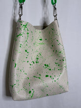 Load image into Gallery viewer, Neon Green Splatter Leather Crossbody Bag
