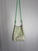 Load image into Gallery viewer, Neon Green Splatter Leather Crossbody Bag
