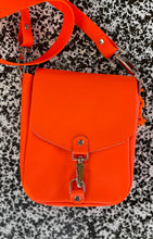 Load image into Gallery viewer, Neon Orange Flap Crossbody Bag
