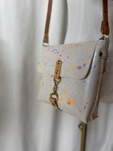 Load image into Gallery viewer, Pastel Splatter Leather Square Flap Shoulder Bag
