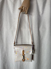 Load image into Gallery viewer, Pastel Splatter Leather Square Flap Shoulder Bag
