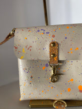 Load image into Gallery viewer, Pastel Splatter Leather Square Flap Shoulder Bag
