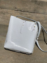 Load image into Gallery viewer, White Reptile Embossed Crossbody Bag
