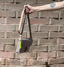 Load image into Gallery viewer, Putty Grey Embossed Small Crossbody Flap Messenger Bag
