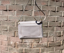 Load image into Gallery viewer, Putty Grey Embossed Small Crossbody Flap Messenger Bag
