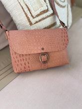 Load image into Gallery viewer, Mauve Pink Embossed Small Crossbody Messenger Bag
