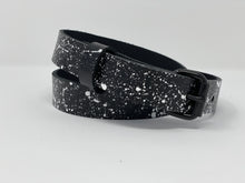 Load image into Gallery viewer, Le Belt 1&quot; Classic Leather Belt - Le Splat Black/White Edition
