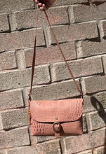 Load image into Gallery viewer, Mauve Pink Embossed Small Crossbody Messenger Bag
