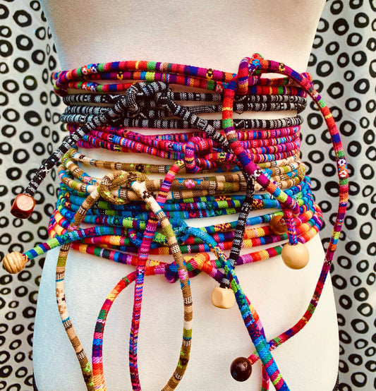 Colorful Cord Wrap Belt